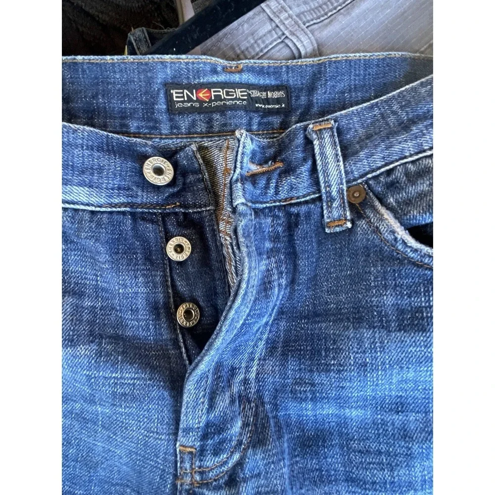 Energie Men's Blue‎ Jeans Button Fly 31x34 Straight Morris Fit EUC